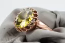 Ring Vintage Yellow Peridot Original Vintage 14K Rose Gold vrc035r